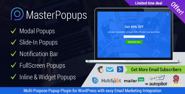 Popup Plugin for WordPress & Popup Editor – Master Popups for Email Subscription
 v3.8.7