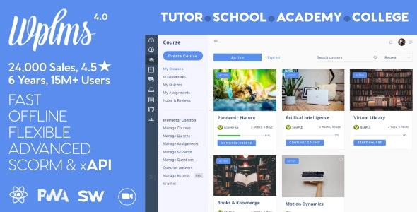 WPLMS Learning Management System    4.920