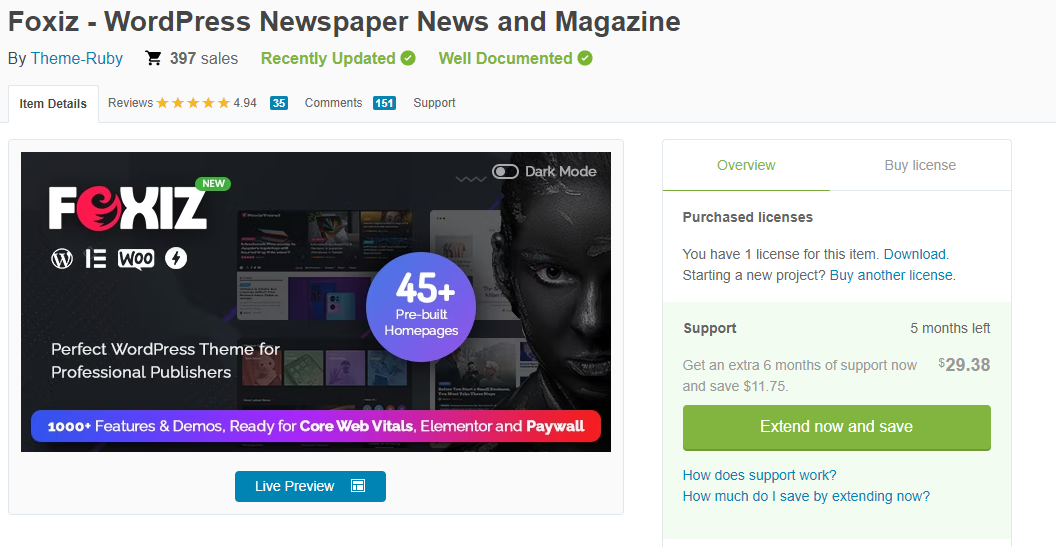 Foxiz – Newspaper News and Magazine For WordPress  v2.3.0