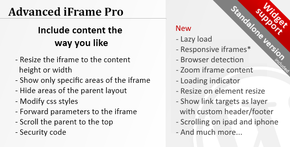 Advanced iFrame Pro – WordPress Plugin  v2024.3