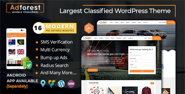 AdForest – Best Classified Ads WordPress Themes  v5.1.2